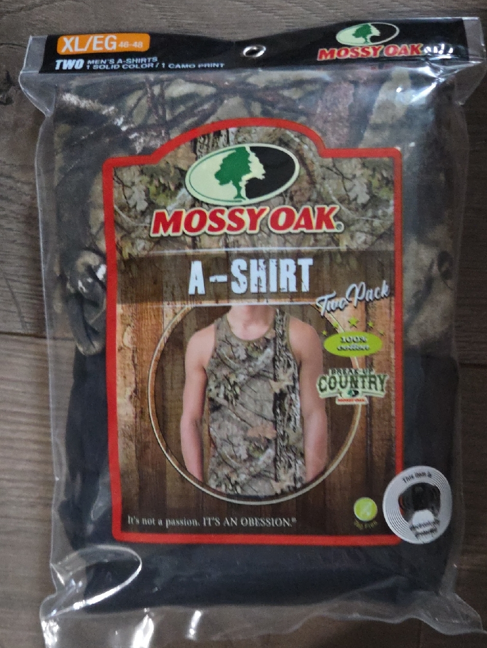 Mossy Oak Camouflage Tank Top Pack - Camo & Black